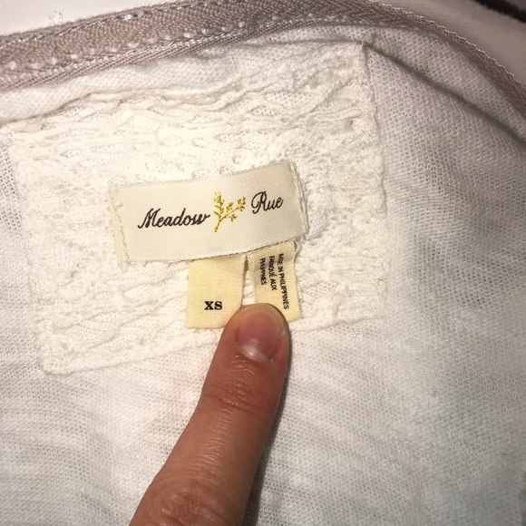 Anthropologie Meadow Rue White Melia Peplum Top - Picture 6 of 7